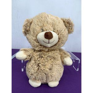 Spark Imagine 10 Inch Creamy Tan Brown Bear, rattle Fluffy Embroidered Eyes Crin